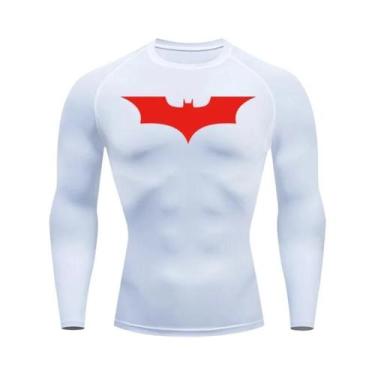 Imagem de Camiseta Masculina De Compressão De Manga Longa Com Estampa De Morcego