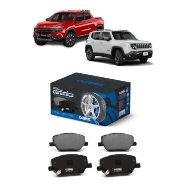 Imagem de Jogo Pastilha Freio Dianteira Cerâmica Compass Renegade Toro