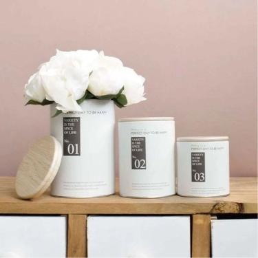 Imagem de Kit Pote Redondo Porta Mantimentos Conjunto 3Peças