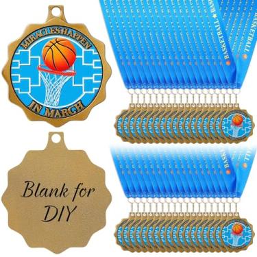 Imagem de Loetere Medalhas de prêmio 12/24/36 peças de 6,5 cm a granel com fita de pescoço Troféu de Vencedor Esportivo para Torneios de Equipes Prêmio Presente Participação Competição Festa Favorita (36 peças