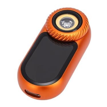 Imagem de Cosiki Mini Lanterna Recarregável Portátil Com Pixels RGB Exibe Jogos Divertidos para Entretenimento Em Movimento Alumínio Laranja