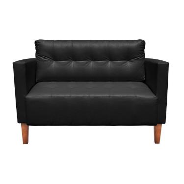 Imagem de Sofá Retrô Namoradeira 2L Livia Corino Preto