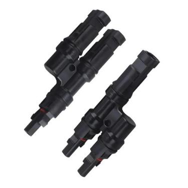 Imagem de Conector De Painel Solar Fotovoltaico (1 Par) Macho E Fêmea Para Conex