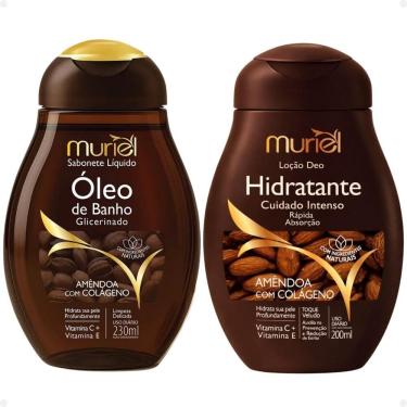 Imagem de Kit Muriel Amêndoa Com Colágeno: Sabonete Óleo De Banho 230ml + Loção Deo Hidratante 200ml