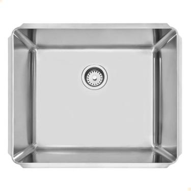 Imagem de Cuba Profissional Tramontina Dritta Pro Inox Acabamento Scotch Brite 60x50 Cm Com Válvu...