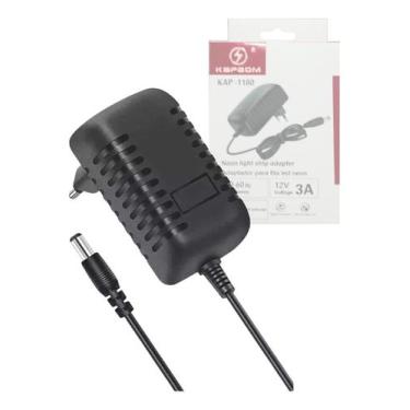 Imagem de Fonte De Alimentação 12v 3a Para Fita De Led Neon KAP-1180 - NoBrand
