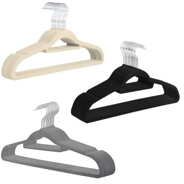 Imagem de Kit com 10 Cabides Slim de Veludo - Organização e Sofisticação