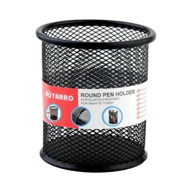 Imagem de Suporte De Lápis De Malha Metálica Quadrado Redondo Para Mesa De Escri