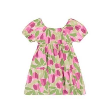 Imagem de Vestido infantil menina estampado Brandili -Rosa-Feminino