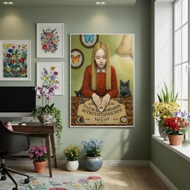 Imagem de Quadro Decor Oráculo Da Sala De Estar 70X50Cm Mold Branca - Quadros On