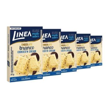 Imagem de Chocolate Linea Diet Zero Açúcar Branco Cookie 5 Barras 30g