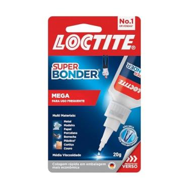 Imagem de Loctite Super Bonder Mega, Adesivo instantâneo para reparos, Cola transparente para materiais diversos com acabamento profissional, 1x20g