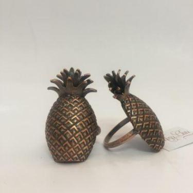 Imagem de Porta Guardanapo Em Metal Abacaxi Rosé Mameg  Kit, Rosé