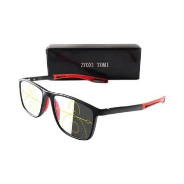 Imagem de Óculos De Leitura Progressivos Fotocromáticos Anti-Luz Azul Com Armaçã