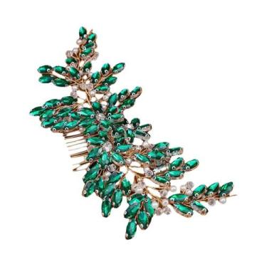 Imagem de Pentes De Cabelo Femininos Para Noivas Com Cristais E Strass, Acessóri