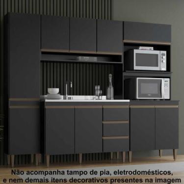 Imagem de Conjunto armários de cozinha modulada 4 peças 2,40m CJ30-001 Semplicit