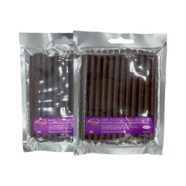 Imagem de Bastões De Cola Para Extensão De Cabelo 7 X 100 Mm, 24 Unidades, Termo