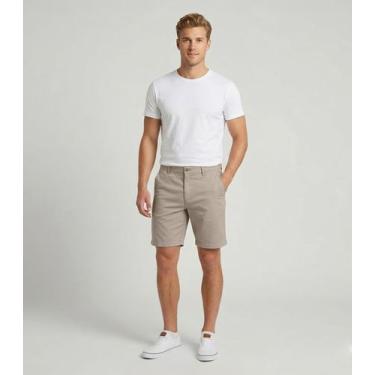 Imagem de Bermuda Masculina Em Sarja Com Bolsos Sea Surf Bege, 42, Bege