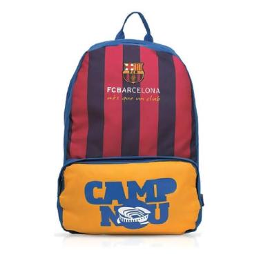 Imagem de MOCHILA BOLSA FRONTAL GRANDE FUTEBOL BARCELONA COR AZUL Azul, M, Azul
