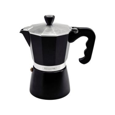 Imagem de Cafeteira Expresso Italiana Tramontina em Alumínio Preto com Cabo em N