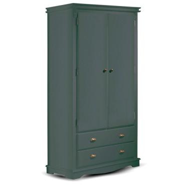 Imagem de Guarda Roupa Solteiro 2 Portas e 2 Gavetas Manchester 2054 Linz Móveis - Verde Musgo