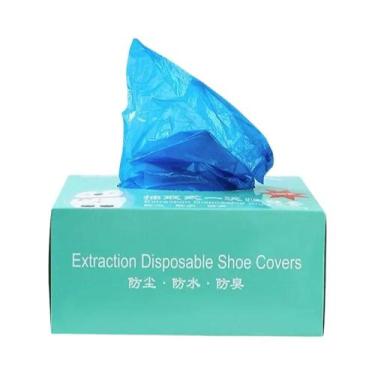 Imagem de Protetores De Sapato Plásticos Descartáveis Impermeáveis Para Limpeza 