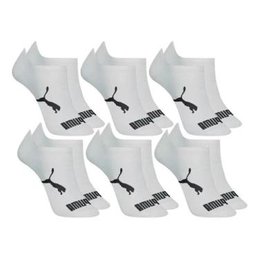 Imagem de Kit 6 Pares Meias Invisível Puma Sapatilha Adulto Original, 44/46, Bra