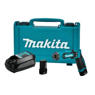 Imagem de Parafusadeira Furadeira 5mm à Bateria 7.2v Com Bateria Carregador Jogo Bits Maleta Df012dse Makita