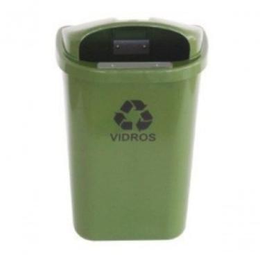 Imagem de Cesto para Coleta Seletiva ST6 de 50L Individual sem Poste para Resíduos Recicláveis Hi...
