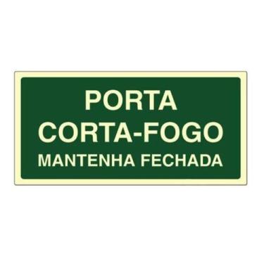 Imagem de Placa PVC 25x15 PAF316 m4 Porta Corta Fogo Emergencia Fotoluminescente