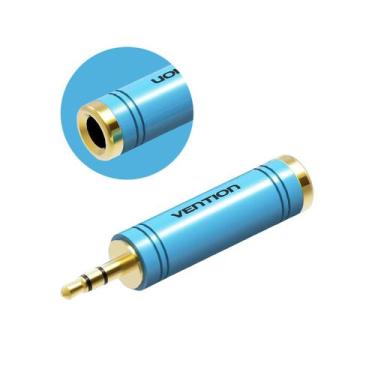 Imagem de Adaptador Plug P2 Macho Para P10 Femea Fone Estereo Vention