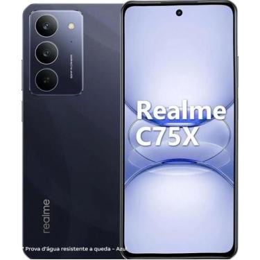 Imagem de Smartphone Realme C75x Top de Linha com Ótimo Preço, 256GB, Azul