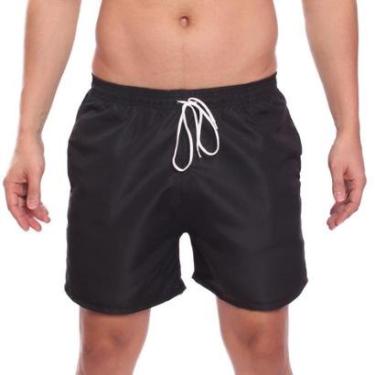 Imagem de Short Masculino Liso Básico Bermuda Tactel Água Praia Treino Academia Corrida-Masculino