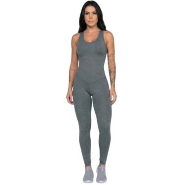 Imagem de Macacão Liso Sem Bojo Bella Fiore Suplex Roupa para Academia Treino Moda Fitness Muscul...
