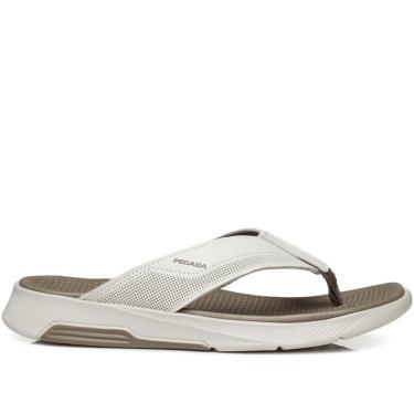 Imagem de Chinelo Pegada Masculino em Couro Milk 134701-02-Masculino