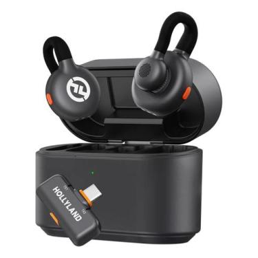 Imagem de microfone profissional Hollyland Lark M2s Duo Preto USB-C 300m