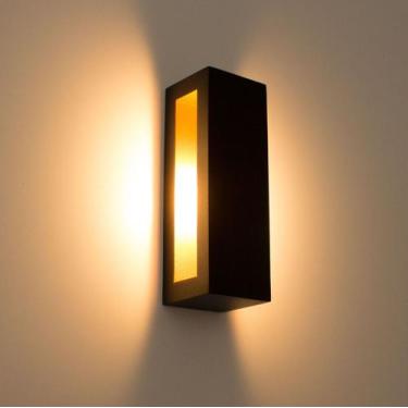 Imagem de Kit com 6 Arandelas Led Efeito Decorativa Parede Teto 5w 25cm Preta 11