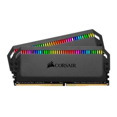 Imagem de Memória RAM Corsair Dominator Platinum RGB 32GB 2x16GB DDR4 3466MHz CL