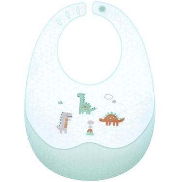 Imagem de Babador De Silicone Para Bebês Pega Migalhas com estojo Buba, Verde