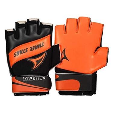 Imagem de Luva Goleiro Futsal Three Stars Action, Laranja, Preto, Medio
