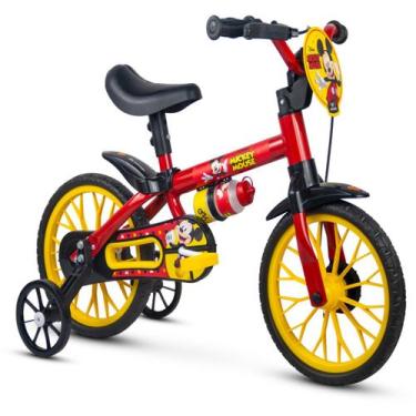 Imagem de Bicicleta Aro 12 Infantil Com Rodinhas Do Mickey Nathor