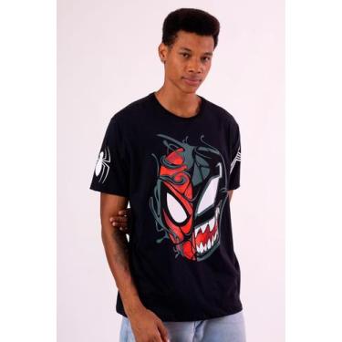 Imagem de Camiseta Marvel Homem Aranha e Venom, 14, Preto, Unissex
