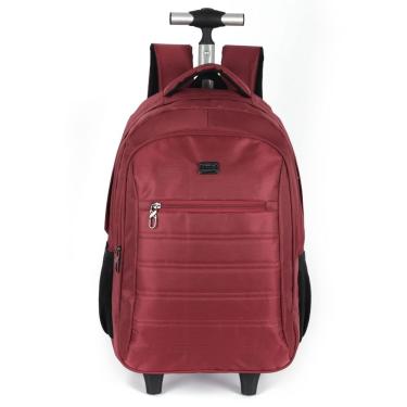 Imagem de Mochila com Rodinhas para Notebook 18 Polo King Chicago Poliester 20L Vermelho Masculina e Feminina