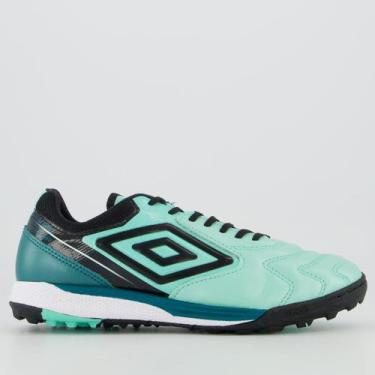 Imagem de Chuteira Umbro Adamant Master Class Pro Bump Society Verde e Preta, 40