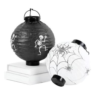 Imagem de Lanterna LED de Papel Halloween com Desenhos - Genérico