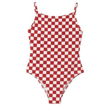 Imagem de Maiô Fábula Quadriculadinho Vermelho Verão, Vermelho, 8
