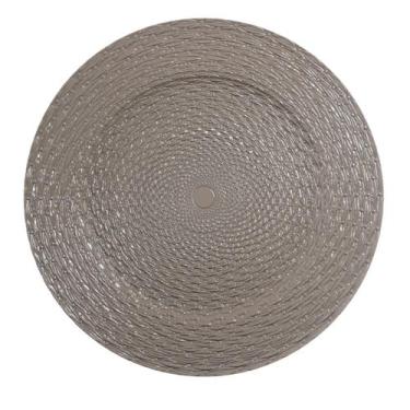 Imagem de Sousplat Vivace Plastico Modelo Rattan Taupe 33cm -L Hermitage - L'Her