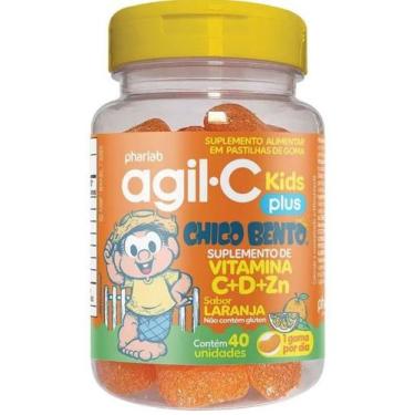 Imagem de Agil C Plus Kids Chico Bento Laranja C/40 Gomas - Pharlab