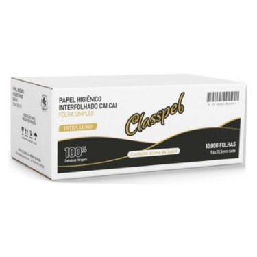Imagem de Papel Higiênico Folha Simples Cai Cai Classpel com 10.000 unidades