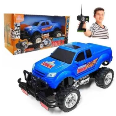 Imagem de Carrinho De Controle Remoto Monster Truck Azul Polibrinq